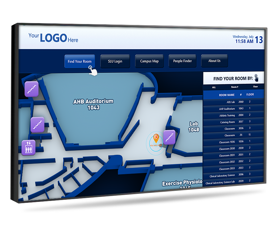 touchscreen wayfinding directory new york city ny