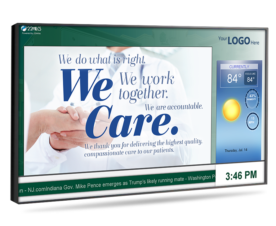 Digital Signage For Medical Waiting Rooms Digital Signage Touchscreen Applications And