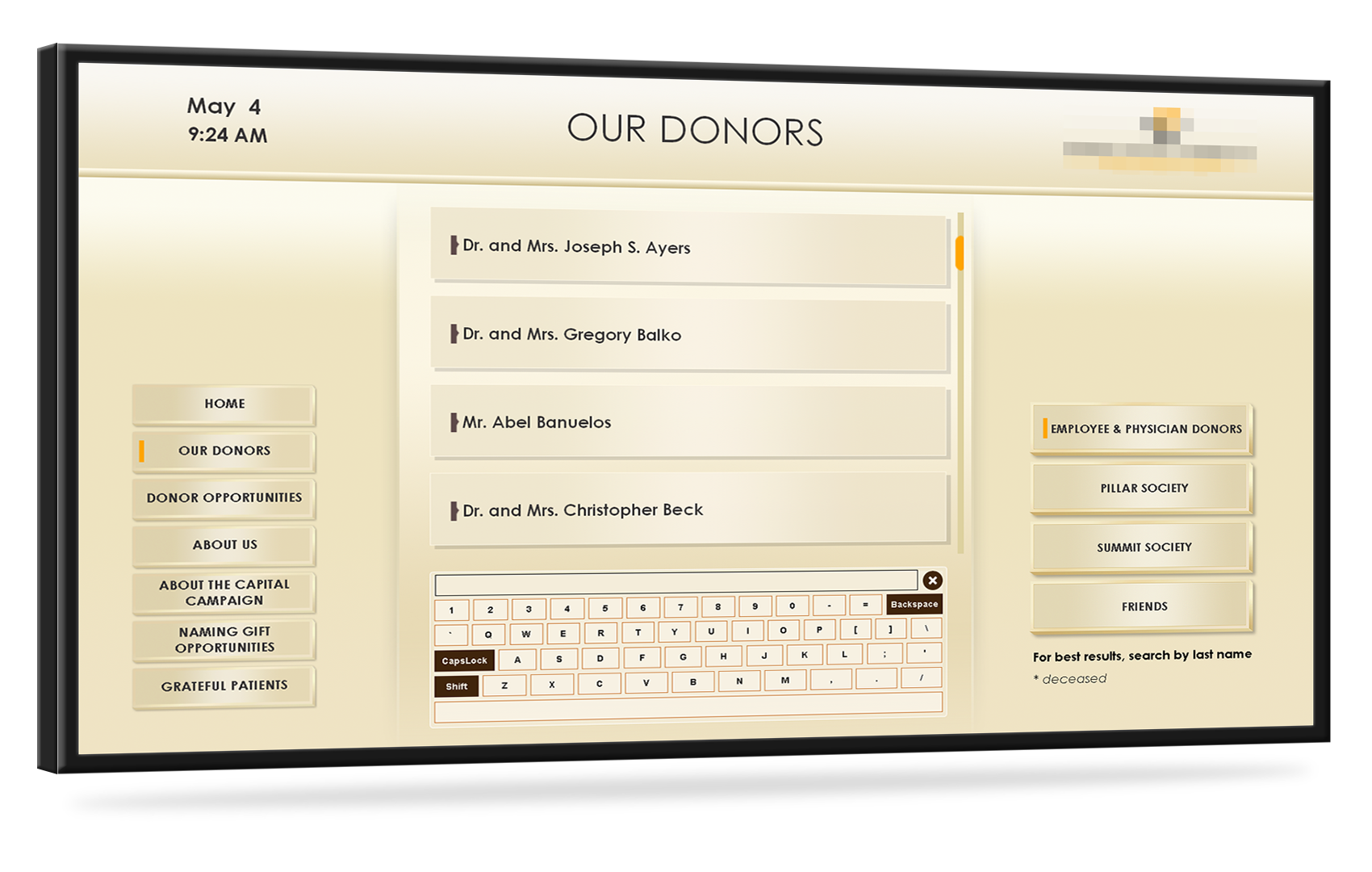 Interactive Donor Recognition