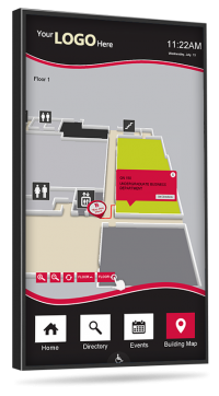 touchscreen college wayfinding digital signage