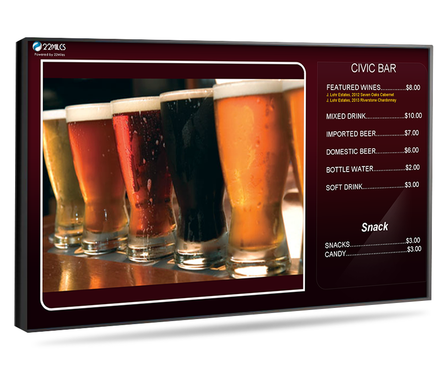 digital menu boards