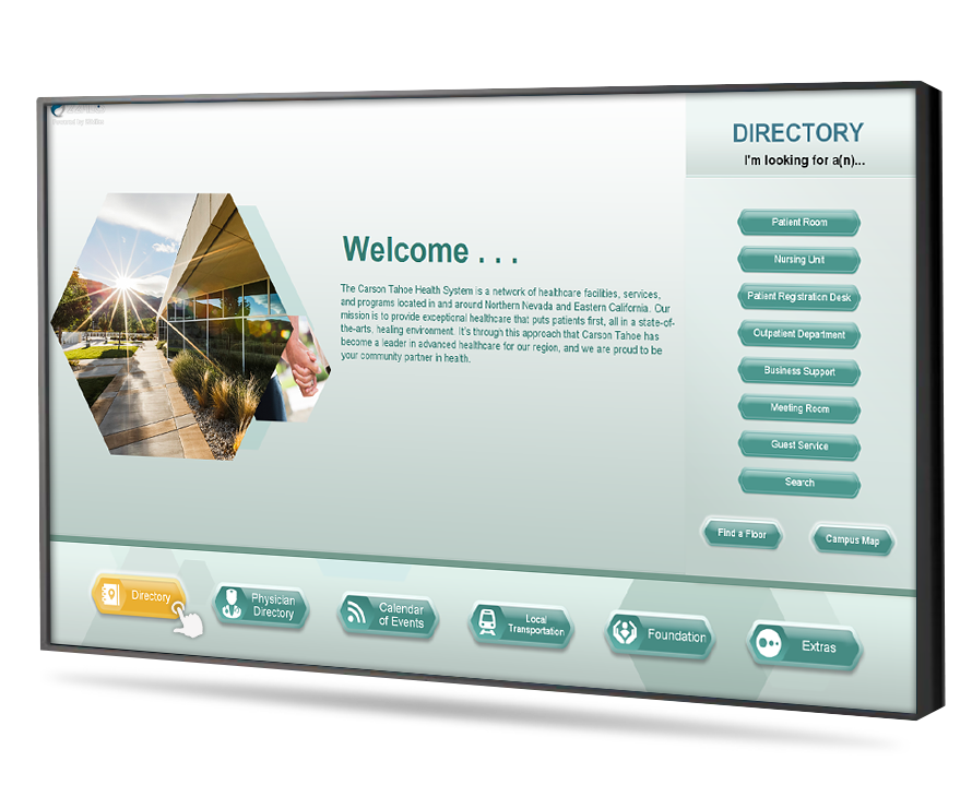 touchscreen directory digital signage